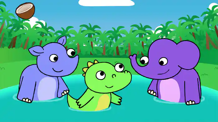 小犀牛,大象 和 小鳄鱼