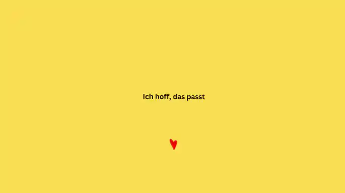 Noch ein bisschen draußen (ich hoffe, das passt) (Lyric Video)