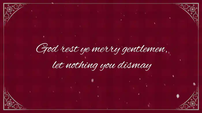 God Rest Ye Merry Gentlemen (Lyric Video)