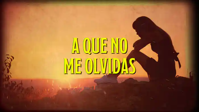 A Que No Me Olvidas (LETRA)
