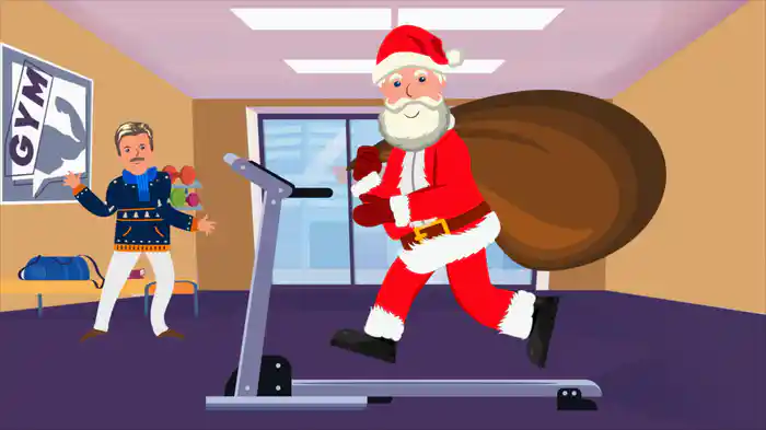 Fitness für den Weihnachtsmann