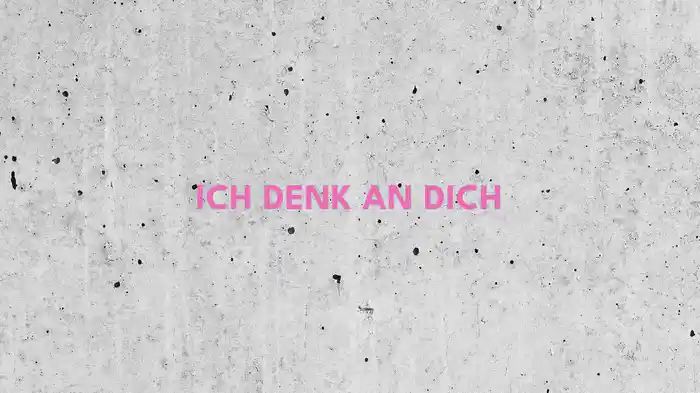 Ich denk an dich (Lyric Video)