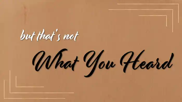 What You Heard (Lyric Video)