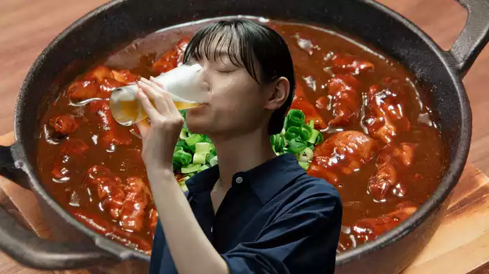 「カレーもつ煮込みとネギ塩レバテキ」