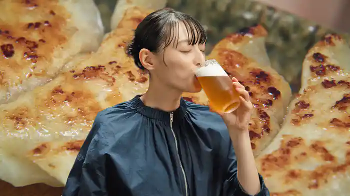 「セロリ餃子と春菊ベーコン」