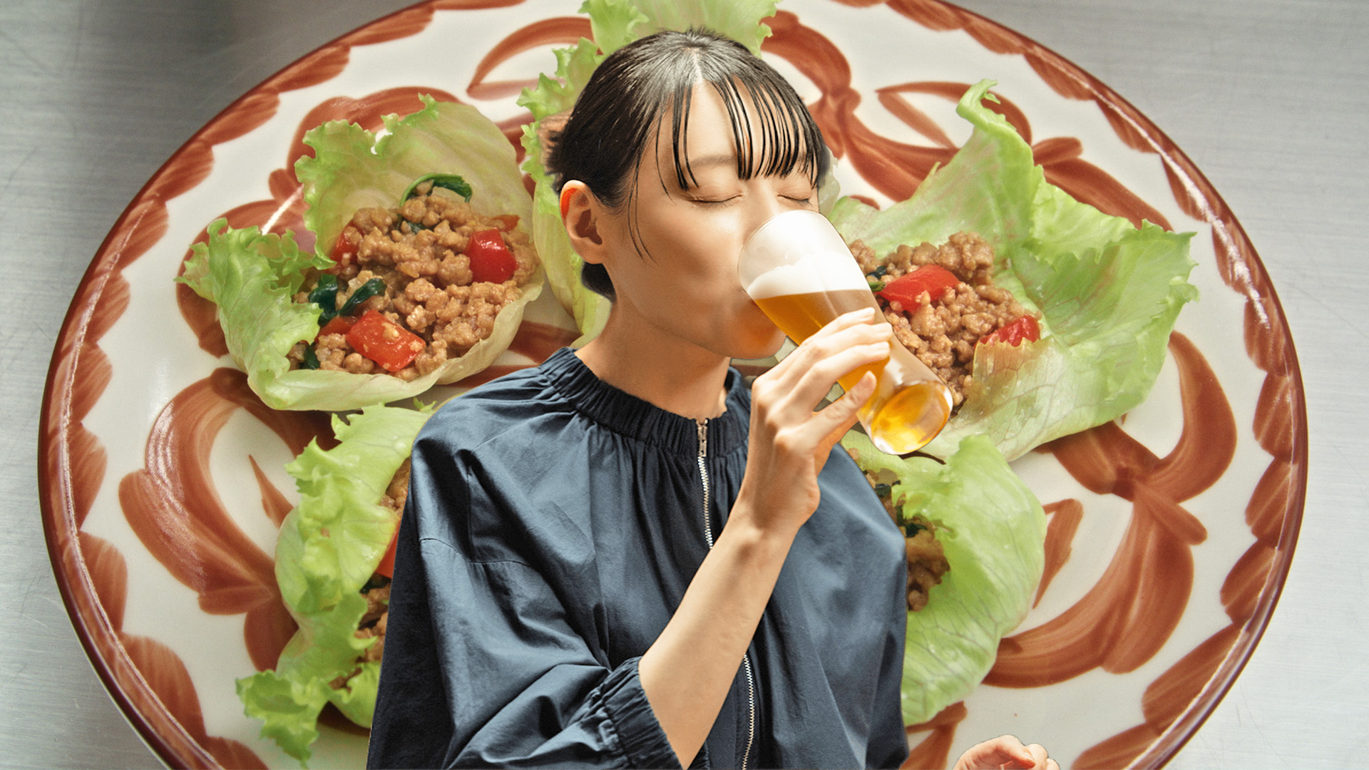 「レタス包みガパオ」