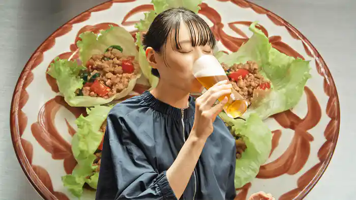 「レタス包みガパオ」