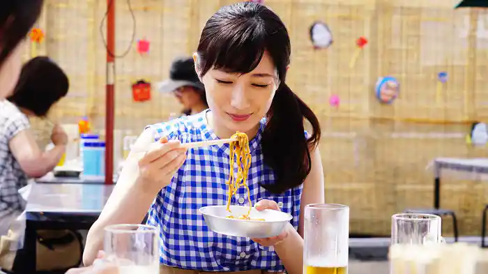 ビアガーデンで乾杯