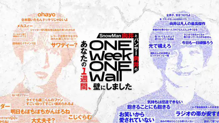 Snow Man向井とパンサー向井のあなたの1週間、壁にしました