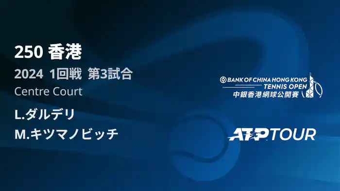 250 香港 男子シングルス1回戦 L.ダルデリ VS M.キツマノビッチ フルマッチ [ATPツアー 2025]