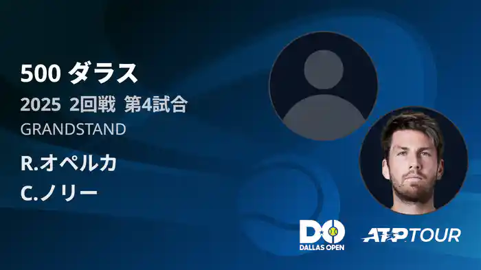 500 ダラス 男子シングルス2回戦 R.オペルカ VS C.ノリー フルマッチ [ATPツアー 2025]