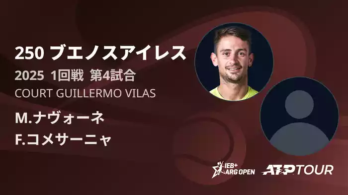 250 ブエノスアイレス Court Guillermo Vilas 1回戦 第4試合 [ATPツアー 2025]