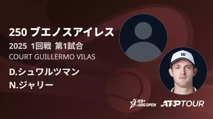 250 ブエノスアイレス Court Guillermo Vilas 1回戦 第2試合 [ATPツアー 2025]