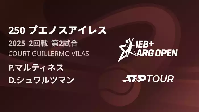 250 ブエノスアイレス Court Guillermo Vilas 2回戦 第2試合 [ATPツアー 2025]