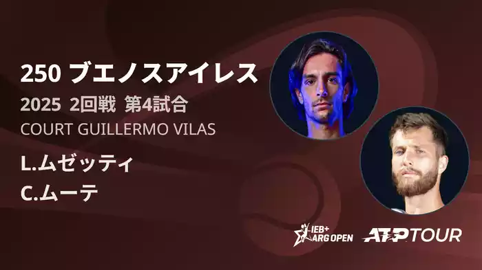 250 ブエノスアイレス Court Guillermo Vilas 2回戦 第4試合 [ATPツアー 2025]