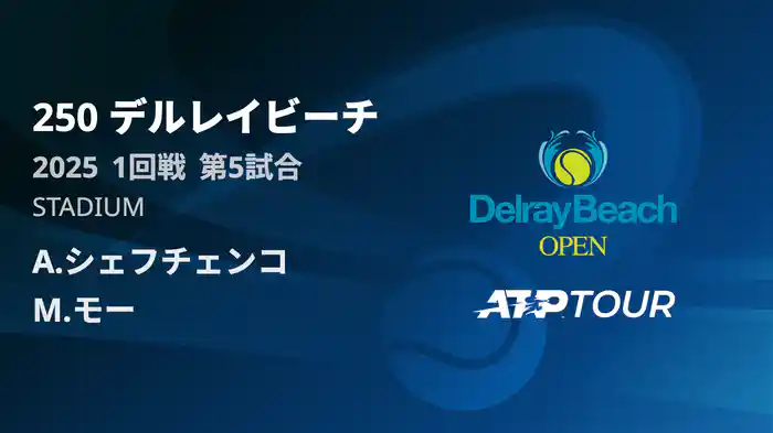 250 デルレイビーチ 男子シングルス1回戦 A.シェフチェンコ VS M.モー フルマッチ [ATPツアー 2025]