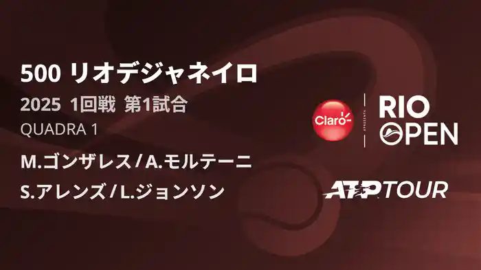 500 リオデジャネイロ 男子ダブルス1回戦 M.ゴンザレス/A.モルテーニ VS S.アレンズ/L.ジョンソン フルマッチ [ATPツアー 2025]