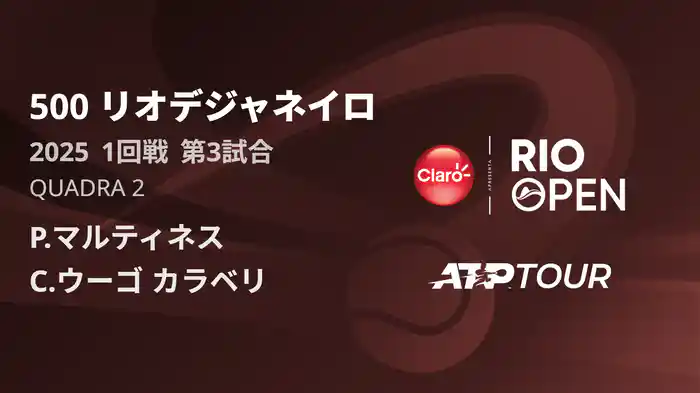 500 リオデジャネイロ 男子シングルス1回戦 P.マルティネス VS C.ウーゴ カラベリ フルマッチ [ATPツアー 2025]