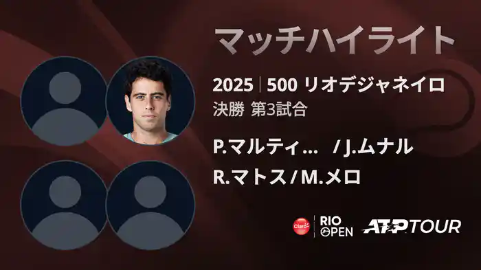 500 リオデジャネイロ 男子ダブルス決勝 P.マルティネス/J.ムナル VS R.マトス/M.メロ マッチハイライト [ATPツアー 2025]
