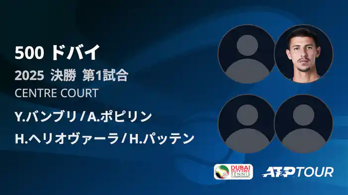 500 ドバイ 男子ダブルス決勝 Y.バンブリ/A.ポピリン VS H.ヘリオヴァーラ/H.パッテン フルマッチ [ATPツアー 2025]