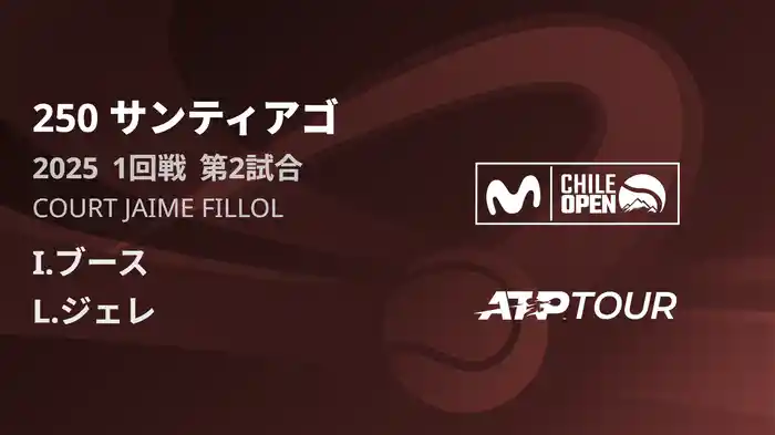 250 サンティアゴ 男子シングルス1回戦 I.ブース VS L.ジェレ フルマッチ [ATPツアー 2025]