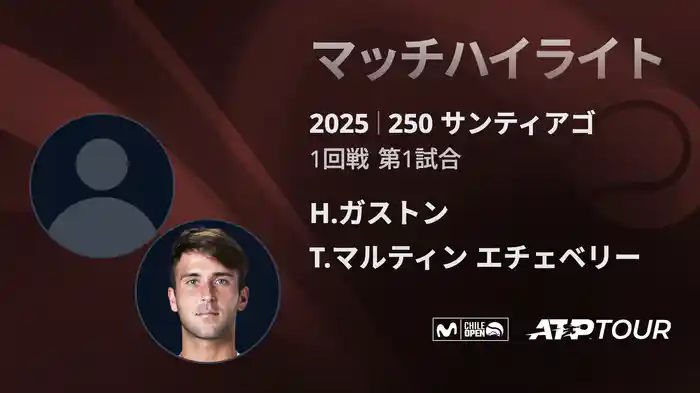 250 サンティアゴ 男子シングルス1回戦 H.ガストン VS T.マルティン エチェベリー マッチハイライト [ATPツアー 2025]