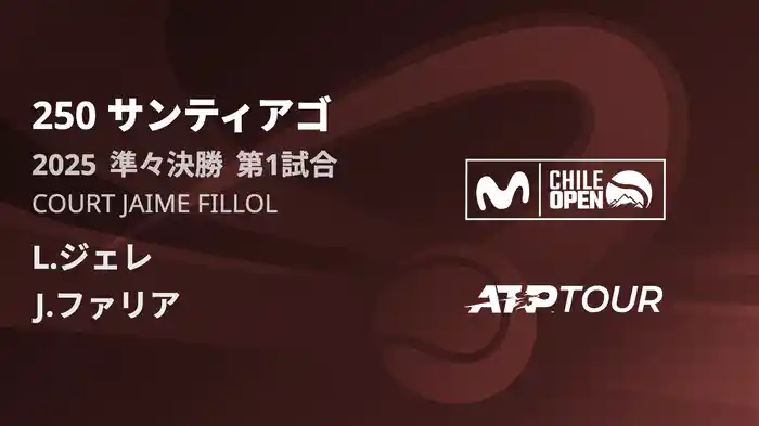 250 サンティアゴ 男子シングルス準々決勝 L.ジェレ VS J.ファリア フルマッチ [ATPツアー 2025]