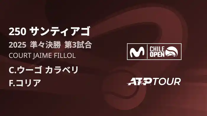 250 サンティアゴ 男子シングルス準々決勝 C.ウーゴ カラベリ VS F.コリア フルマッチ [ATPツアー 2025]