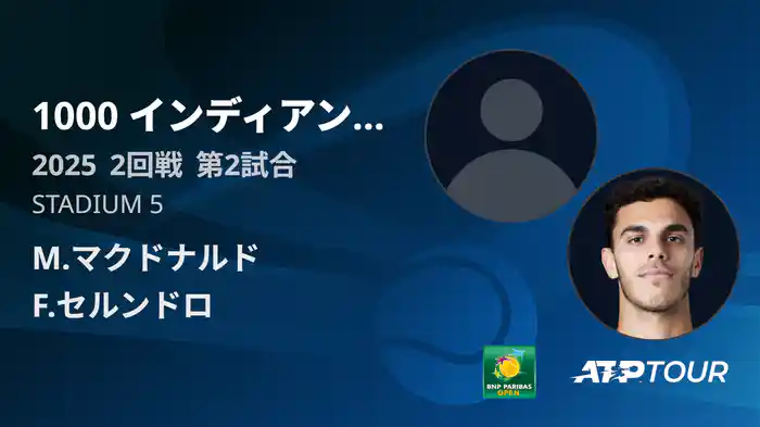 1000インディアンウェルズ 男子シングルス2回戦 M.マクドナルド VS F.セルンドロ フルマッチ [ATPツアー 2025]