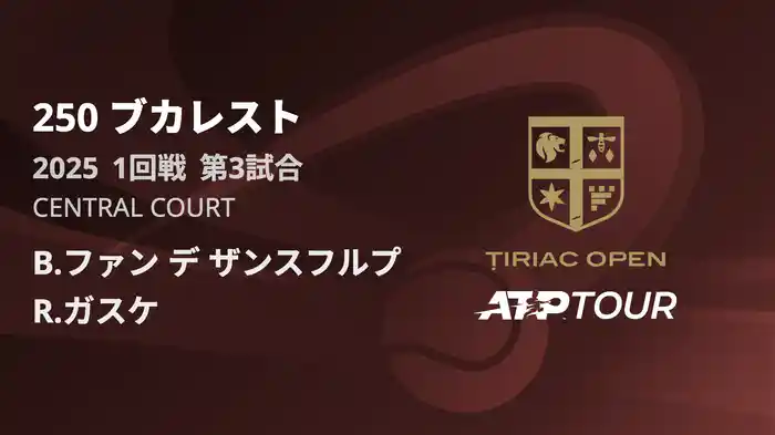 250 ブカレスト 男子シングルス1回戦 B.ファン デ ザンスフルプ VS R.ガスケ フルマッチ [ATPツアー 2025]