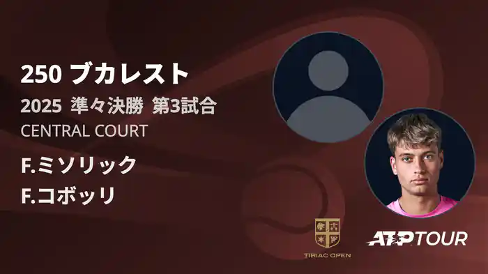250 ブカレスト 男子シングルス準々決勝 F.ミソリック VS F.コボッリ フルマッチ [ATPツアー 2025]