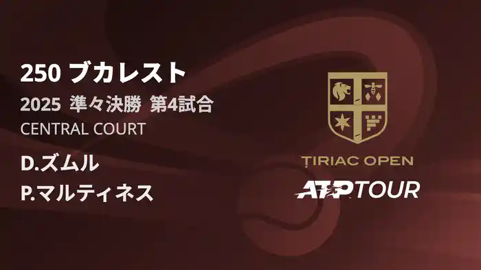 250 ブカレスト 男子シングルス準々決勝 D.ズムル VS P.マルティネス フルマッチ [ATPツアー 2025]