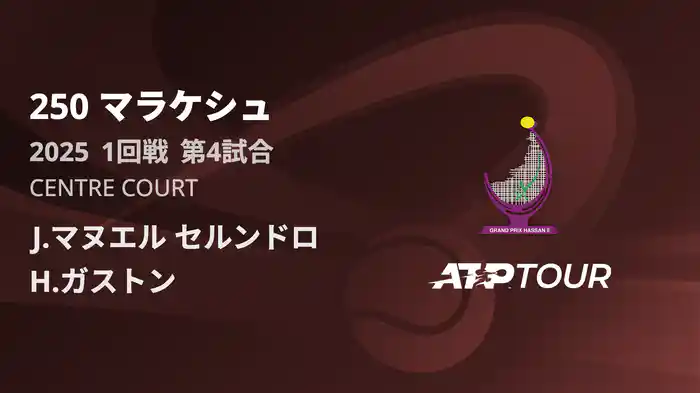 250 マラケシュ 男子シングルス1回戦 J.マヌエル セルンドロ VS H.ガストン フルマッチ [ATPツアー 2025]