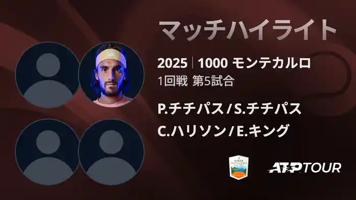 1000 モンテカルロ 男子ダブルス1回戦 P.チチパス/S.チチパス VS C.ハリソン/E.キング マッチハイライト [ATPツアー 2025]
