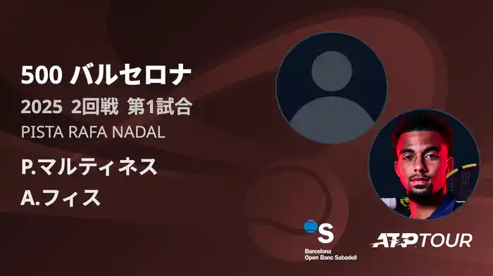500 バルセロナ 男子シングルス1回戦 P.マルティネス VS A.フィス フルマッチ [ATPツアー 2025]