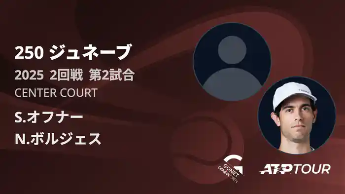 250 ジュネーブ 男子シングルス2回戦 S.オフナー VS N.ボルジェス フルマッチ [ATPツアー 2025]