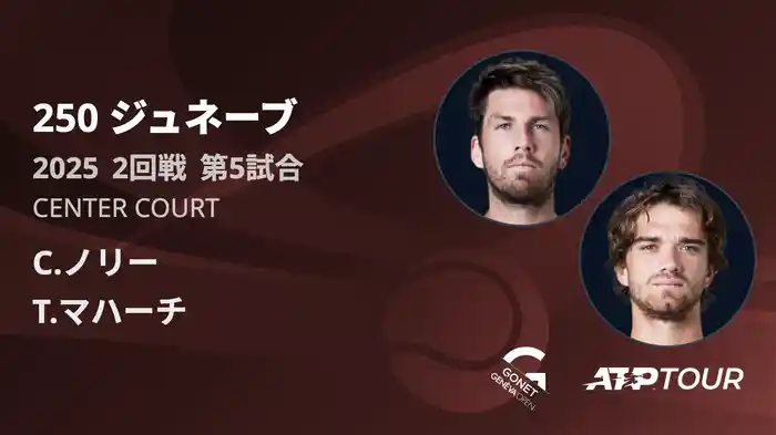 250 ジュネーブ 男子シングルス2回戦 C.ノリー VS T.マハーチ フルマッチ [ATPツアー 2025]