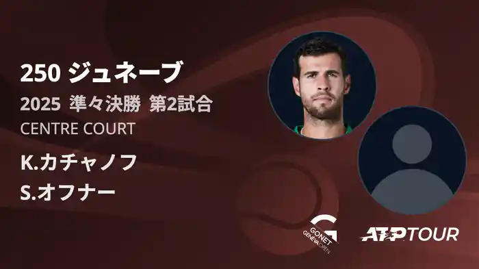 250 ジュネーブ 男子シングルス準々決勝 K.カチャノフ VS S.オフナー フルマッチ [ATPツアー 2025]