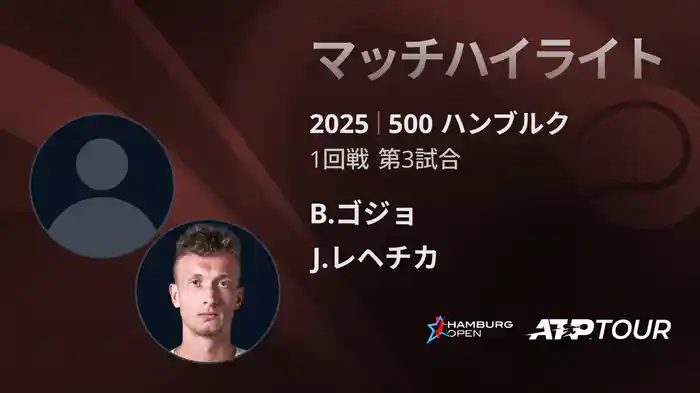 500 ハンブルク 男子シングルス1回戦 B.ゴジョ VS J.レヘチカ マッチハイライト [ATPツアー 2025]