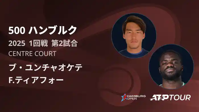 500 ハンブルク 男子シングルス1回戦 ブ・ユンチャオケテ VS F.ティアフォー フルマッチ [ATPツアー 2025]