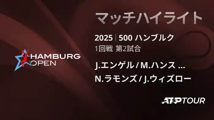 500 ハンブルク 男子ダブルス1回戦 J.エンゲル/M.ハンス レーベルグ VS N.ラモンズ/J.ウィズロー マッチハイライト [ATPツアー 2025]