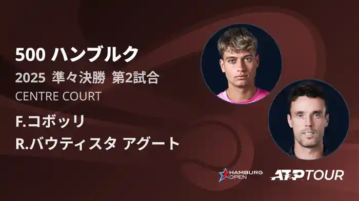 500 ハンブルク 男子シングルス準々決勝 F.コボッリ VS R.バウティスタ アグート フルマッチ [ATPツアー 2025]
