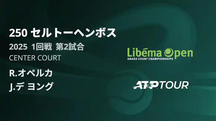 250 セルトーヘンボス 男子シングルス1回戦 R.オペルカ VS J.デ ヨング フルマッチ [ATPツアー 2025]