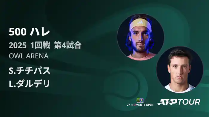 500 ハレ 男子シングルス1回戦 S.チチパス VS L.ダルデリ フルマッチ [ATPツアー 2025]