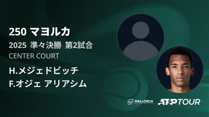 250 マヨルカ 男子シングルス準々決勝 H.メジェドビッチ VS F.オジェ アリアシム フルマッチ [ATPツアー 2025]