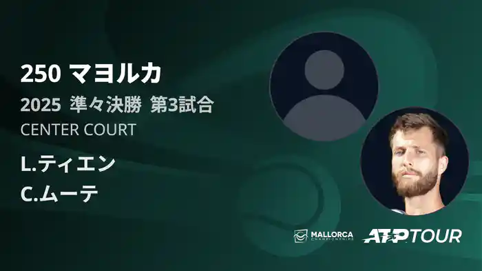 250 マヨルカ 男子シングルス準々決勝 L.ティエン VS C.ムーテ フルマッチ [ATPツアー 2025]