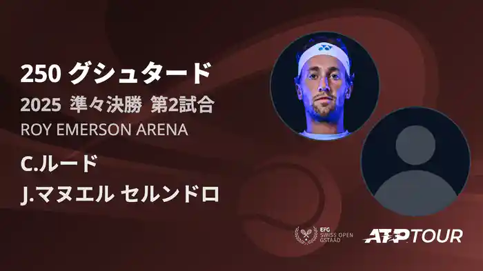 250 グシュタード 男子シングルス準々決勝 C.ルード VS J.マヌエル セルンドロ フルマッチ [ATPツアー 2025]