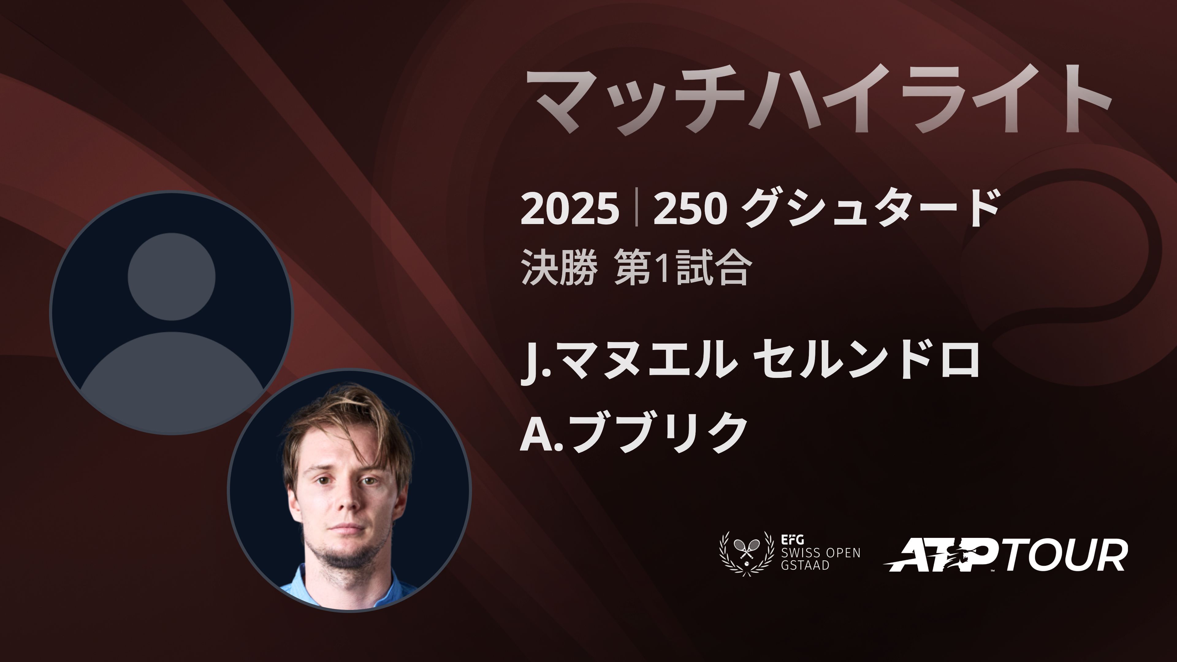 250 グシュタード 男子シングルス決勝 J.マヌエル セルンドロ VS A.ブブリク マッチハイライト [ATPツアー 2025]