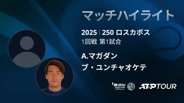 250 ロスカボス 男子シングルス1回戦 A.マガダン VS ブ・ユンチャオケテ マッチハイライト [ATPツアー 2025]