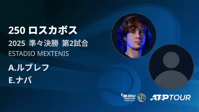 250 ロスカボス 男子シングルス準々決勝 A.ルブレフ VS E.ナバ フルマッチ [ATPツアー 2025]